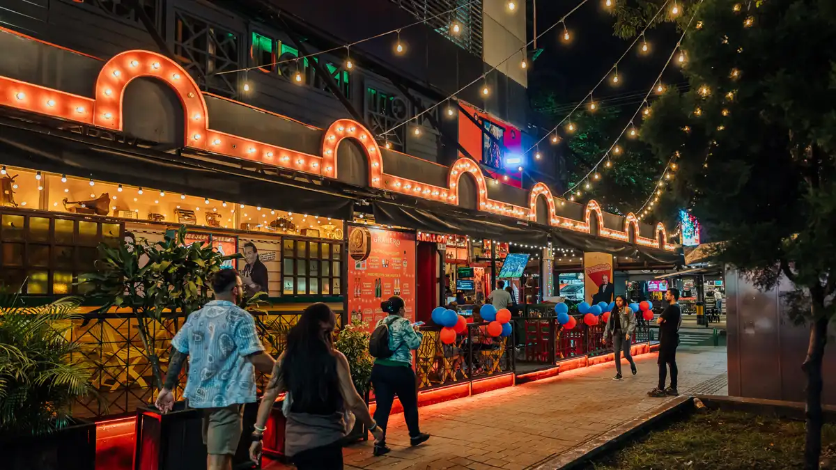 Vida nocturna en Laureles Medellín cerca a la Avenida 70